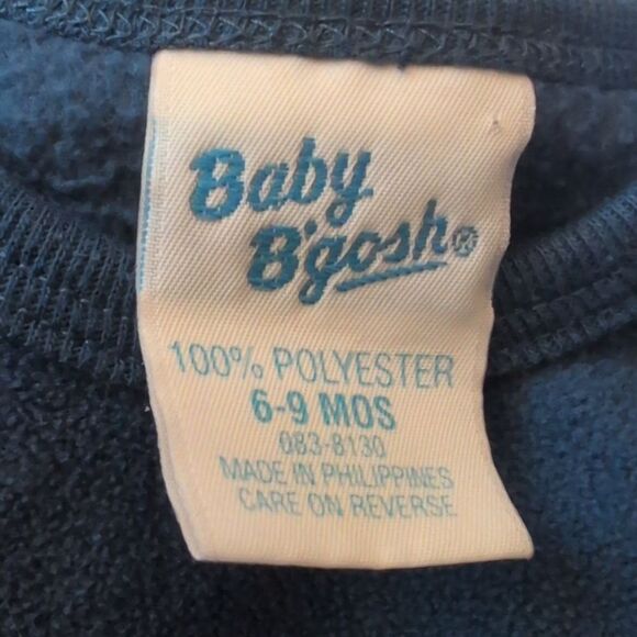 Oshkosh B'gosh Infant Vintage Blue Fleece Lion Embroidered Outfit - Picture 3 of 5